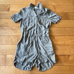 C&C California Button Up Khaki Romper